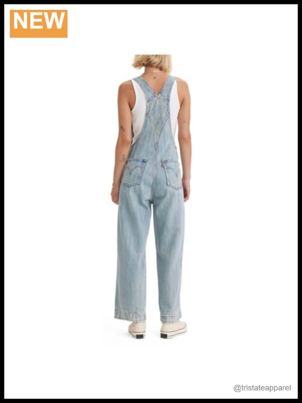 Womens Apron Overall Jeans Cotton Denim Straight Leg Non Stretch - Picture 2 of 2